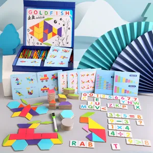 Kids Wooden Magnetic Creative Geometric Calculation Educational Toy Set Montessori Math Puzzle Board Learning Preschool Gift