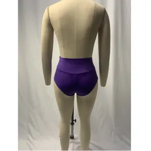 Unifarbene, hochgeschnittene Yoga-Fitnessshorts für Damen, atmungsaktive Sport-Shorts.