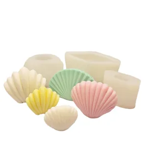 Moules à bougies en silicone en forme de coquillage style coréen et cire parfumée