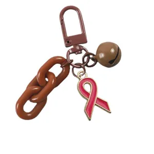 Roze lint sleutelhanger metalen tas bedel schattig esthetisch cadeautjes voor vrouwen