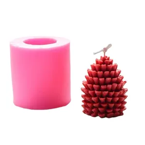 Dennenappel siliconen kaars mal DIY handgemaakte aroma gips taart decoratie mal