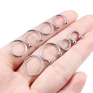 8 Stk 16G Edelstah Ringe Septum Lippen Piercing Schmuck Set für Damen Herren