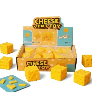 Juguete Squishy de Cubo de Queso de Simulación Poliuretano de Rebote Lento Antiestrés para Niños Regalo de Descompresión