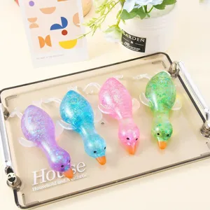 Malzzucker Ente Knautschspielzeug Stressabbau Glitzer Pailletten Ente Squishy Langsame Rückfederung Dekompression Squeeze Spielzeug Geschenk