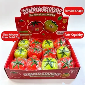Realistische Tomate Squishy Langsame Rückfederung PU Simulation Gemüse Stressabbau Spielzeug Obst Essen Spiel Für Erwachsene Kinder