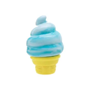 Weiches blau-gelbes Eiswaffel-Quetschspielzeug zum Stressabbau und für sensorisches Spiel
