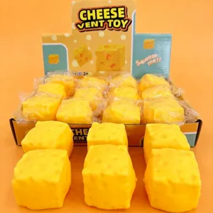 Simulation Käse Squishy Stressabbau Fidget Spielzeug Quadratisch Langsames Rebound Simulation Essen Squeeze Spielzeug Für Kinder Und Erwachsene