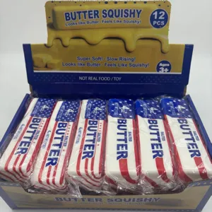 Langsam aufsteigendes Butter-Squishy-Spielzeugset in Box.