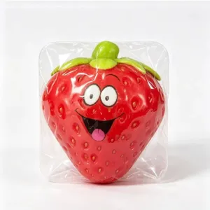 Kawaii Erdbeere Squishy Spielzeug zum Stressabbau mit süßem Gesicht und Slow-Rising-Effekt