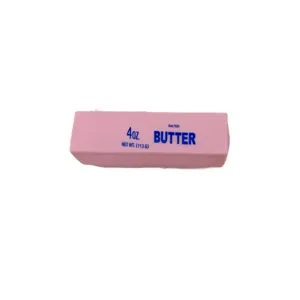 Rosa Butterstick Squishy Spielzeug zum Stressabbau mit aufgedrucktem Butterdesign