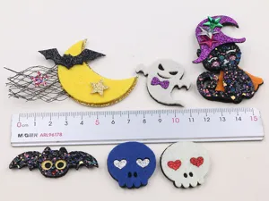 DIY Halloween felt decoration accessories cute ghost bat skull patch handmade material pack