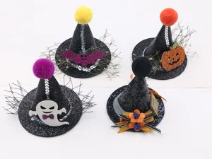 Halloween Hexenhut DIY Haarschmuck Party Requisiten Kinder Mini Hüte Set 4 Stück