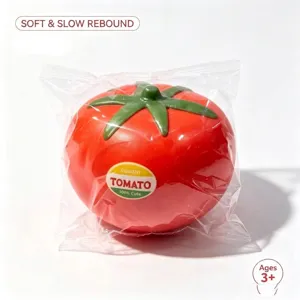 Weiches, langsam zurückfederndes PU-Tomaten-Squishy-Spielzeug zum Stressabbau.