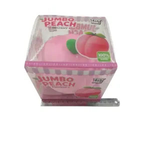 Jumbo-Pfirsich-Squishy, langsam aufsteigendes Anti-Stress-Spielzeug mit echtem Erdbeerduft