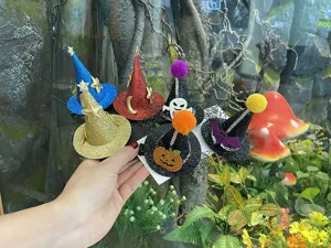 Halloween Mini Hexenhut Haarklammern Set, süße Geist Kürbis Designs für Party Cosplay.