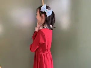 Kinder blaue Schleife Haarklammer mit Schneeflocke Edelstein, elegantes Haaraccessoire Mädchen.