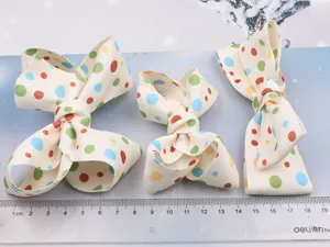 Kids hair clips cute cream white colorful polka dot bowknot hair accessories for girls