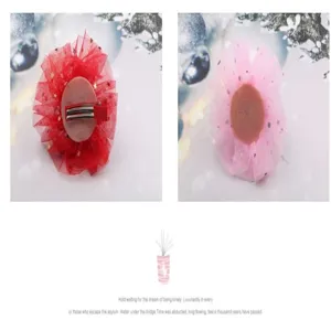 Tüllblume Haarspange Detail, glänzende Sterne Dekoration, Netz Schleife für Kinder.
