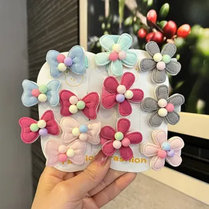 Handgefertigte Stoffblumen Schleifen Haarspangen Für Kinder Mädchen Süße Florale Haarnadeln Boutique DIY Haarschmuck