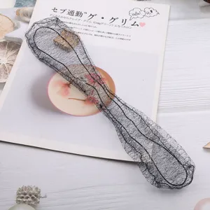 Diadema de malla negra lazo bonito para niña accesorio para el cabello hecho a mano DIY