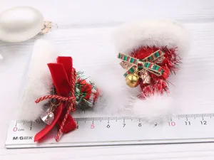Accessori per molletta per capelli con cappello di Natale DIY materiali artigianali festivi per bambini