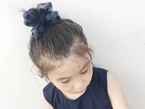 Kinder Chiffon Punkte Schleife Haargummi Sommer Haarschmuck süßes Mädchen Kopfbedeckung