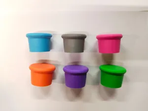 Colorful silicone wine bottle stoppers, soft rubber sealing plugs, 6-pack assorted.