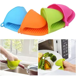 Guantes de horno resistentes al calor de silicona pinzas para microondas cocina utensilios
