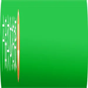 Silicone stretch lid set detail view, green wrap design with graphic element for kitchen.
