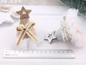 Weihnachten Haarklammern DIY Zubehör süße Mini Hütchen Haarreifen festliche Party Kopfbedeckung