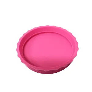 Rosa Silikon Dosenabdeckung und Tassendeckel, flexible und auslaufsichere Versiegelung.