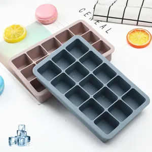 Moule à glaçons en silicone 15 grilles avec démoulage facile pour usage domestique.