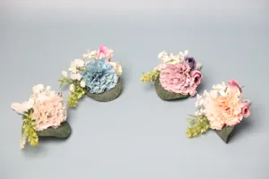 Elegant wedding boutonnieres artificial flowers groom best man corsage floral suit decor