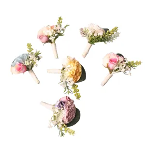 European style wedding boutonniere groom bride corsage floral party event decoration items