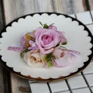 Wunderschöne künstliche Rosen Handgelenk Blume Korsage für Braut Party Dekoration.