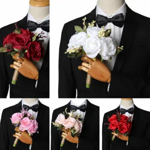 Europäische künstliche Rosen Hochzeits Brautstrauß Fotografie Requisiten in verschiedenen Farben.