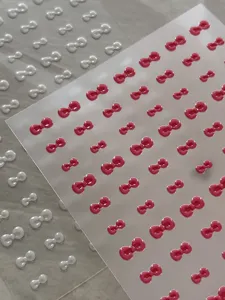 pegatinas de uñas 3d lazo gel brillante decoraciones de manicura dulces para mujeres