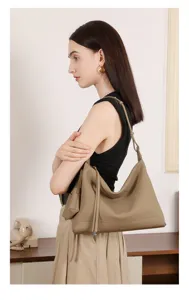 Borsa a tracolla minimalista in vera pelle grande capacità tote borsa comoda moda elegante
