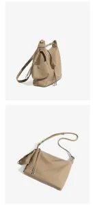 Borsa a spalla minimalista in vera pelle da donna, shopper capiente per lavoro.