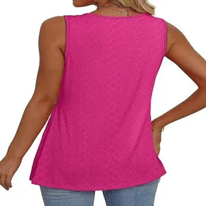 Vrouwen roze mouwloze tanktop casual zomer babydoll top elegante stijlvolle blouse