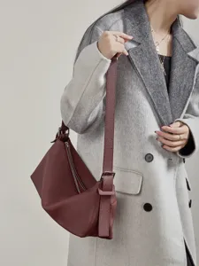 2025 new autumn winter vegetable tanned leather underarm bag shoulder crossbody bag