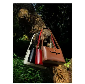 Elegante dames schoudertas van echt leer minimalistisch ontwerp veelzijdige handtas.