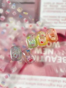 Cute 3d dessert nail art charms candy cake nail decoration pieces for summer style