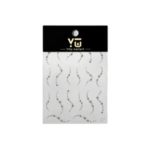 Pegatinas de uñas de estrella dorada con diseño de estampado en caliente para manicura.