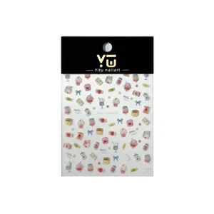 3D mini dessert nail art stickers cute cake candy nail charms decorations for manicure DIY designs