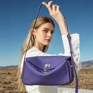 Minimalist Genuine Leather Crossbody Bag Large Capacity Soft Leather Shoulder Bag Casual Messenger Bag For Women