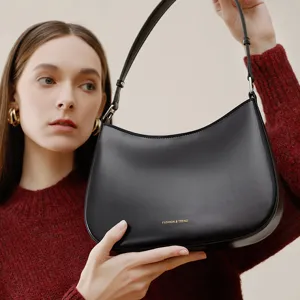 Women Genuine Leather Shoulder Bag Retro Hobo Underarm Bag Minimalist Daily Commuting Purse Fashion Handbag