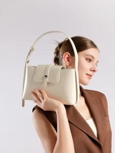 Echt lederen dames schoudertas minimalistisch mode casual handtas onderarm stijlvol chic