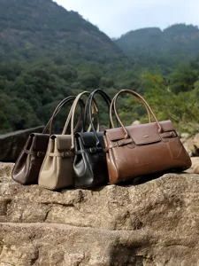 Borsa a mano vintage in vera pelle grande capacità borsa a spalla elegante casual