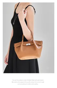 Borsa shopper in pelle da donna elegante borsa a mano secchiello alla moda borsa tracolla